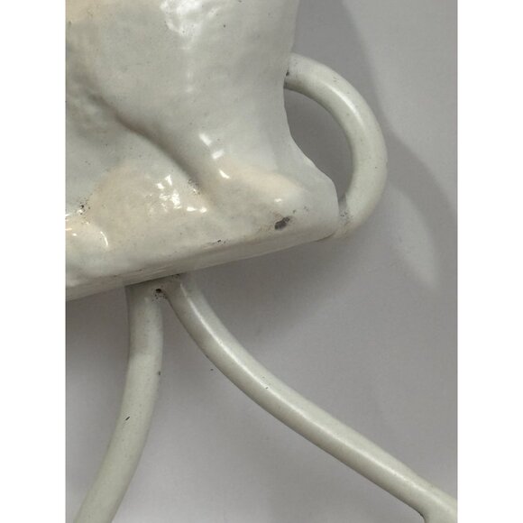 Shabby Chick Style Bunny Rabbit Plate Hanger White 15x8 - Picture 14 of 15